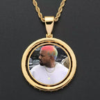 Rotatable Double-Sided Round Photo Locket Pendant — A Cherished Keepsake