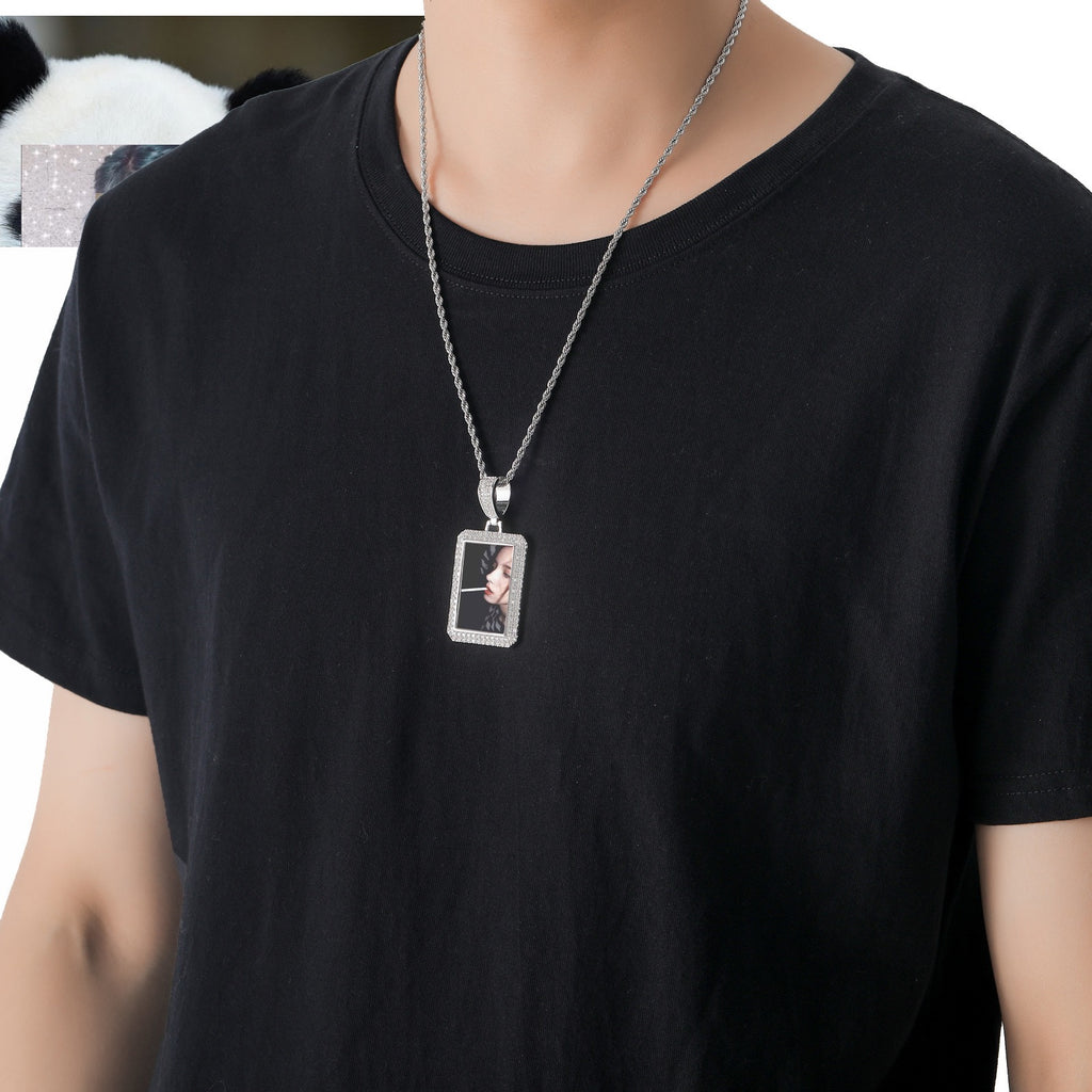 Square Photo Frame Solid Pendant — Creative DIY Personalized Photo Frame Pendant