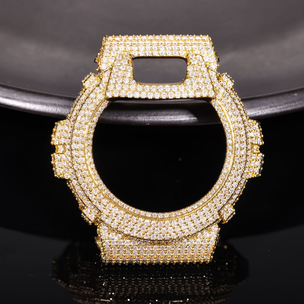 Viral Full-Diamond Moissanite Hip-Hop Watch Case (DW6900 Model)