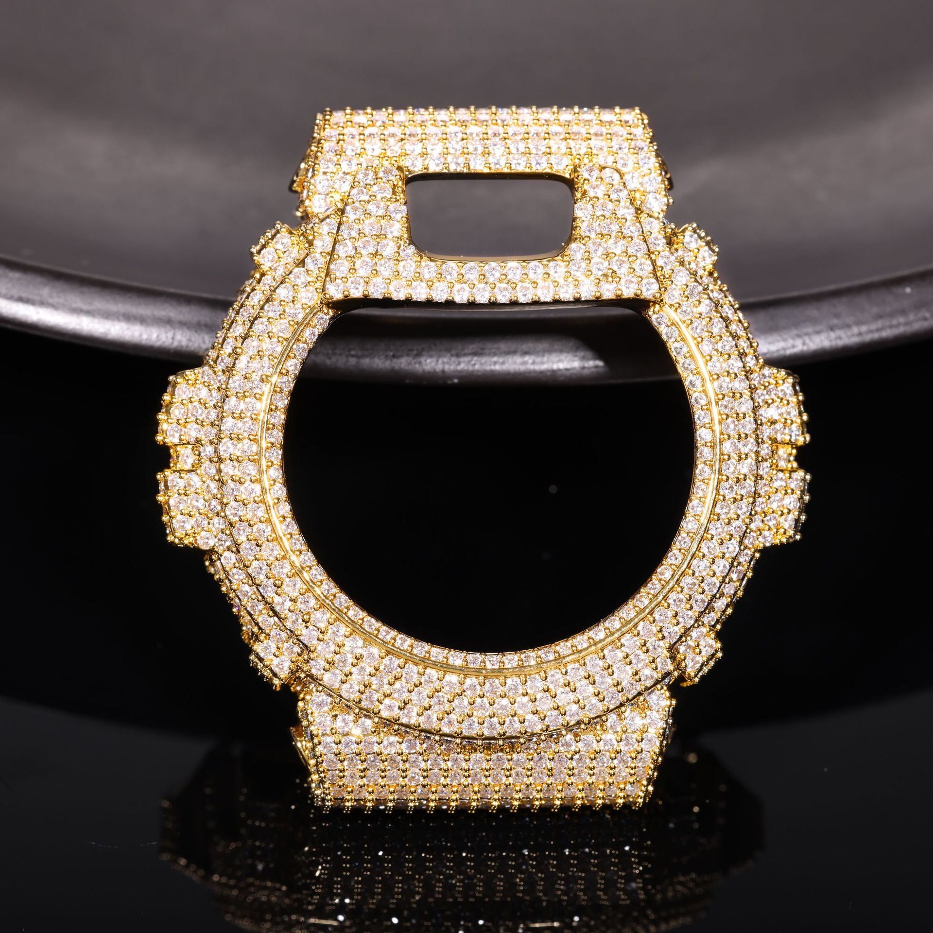 Viral Full-Diamond Moissanite Hip-Hop Watch Case (DW6900 Model)