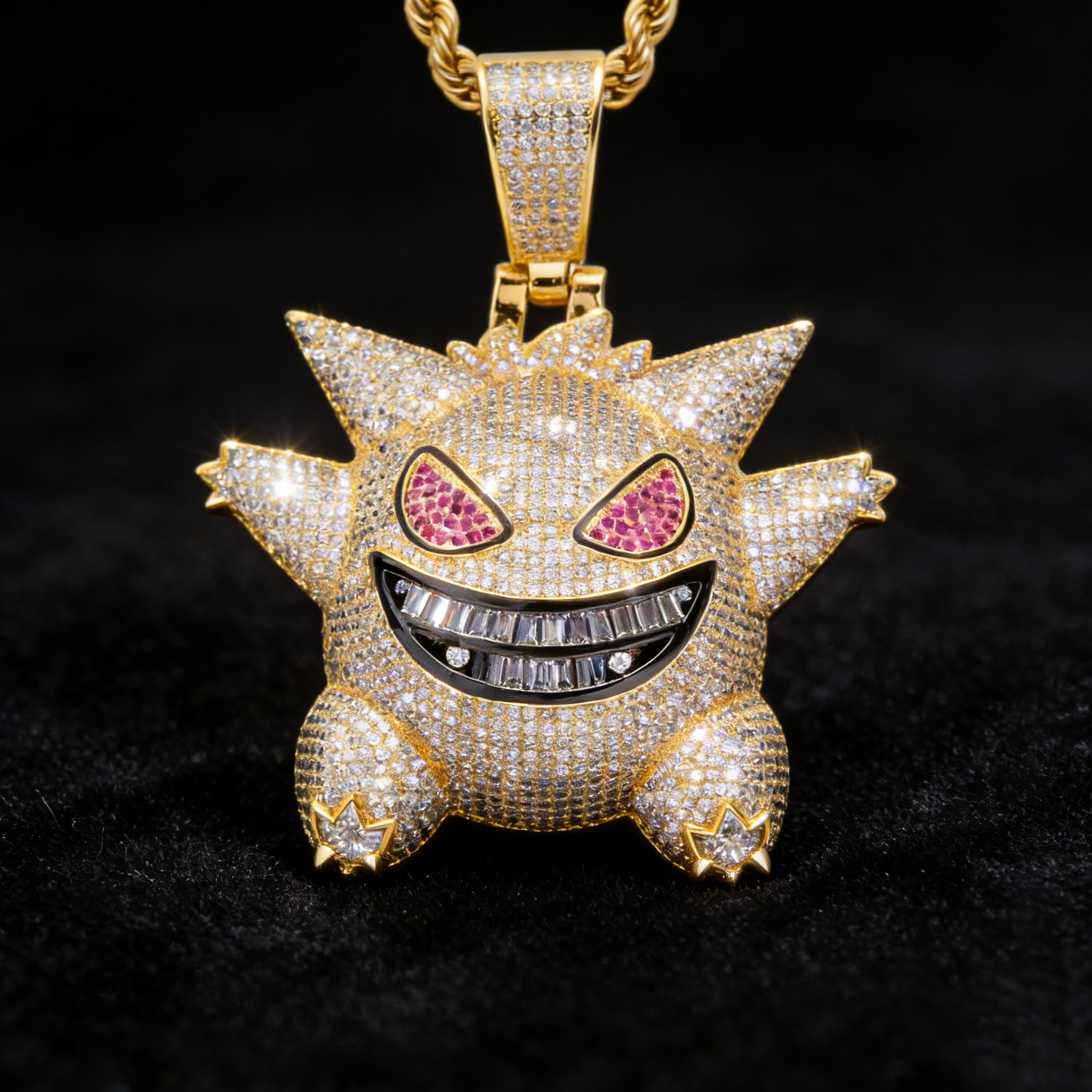 Gengar Pokemon Pendant Set, Cartoon Pokemon Spirit Jewelry