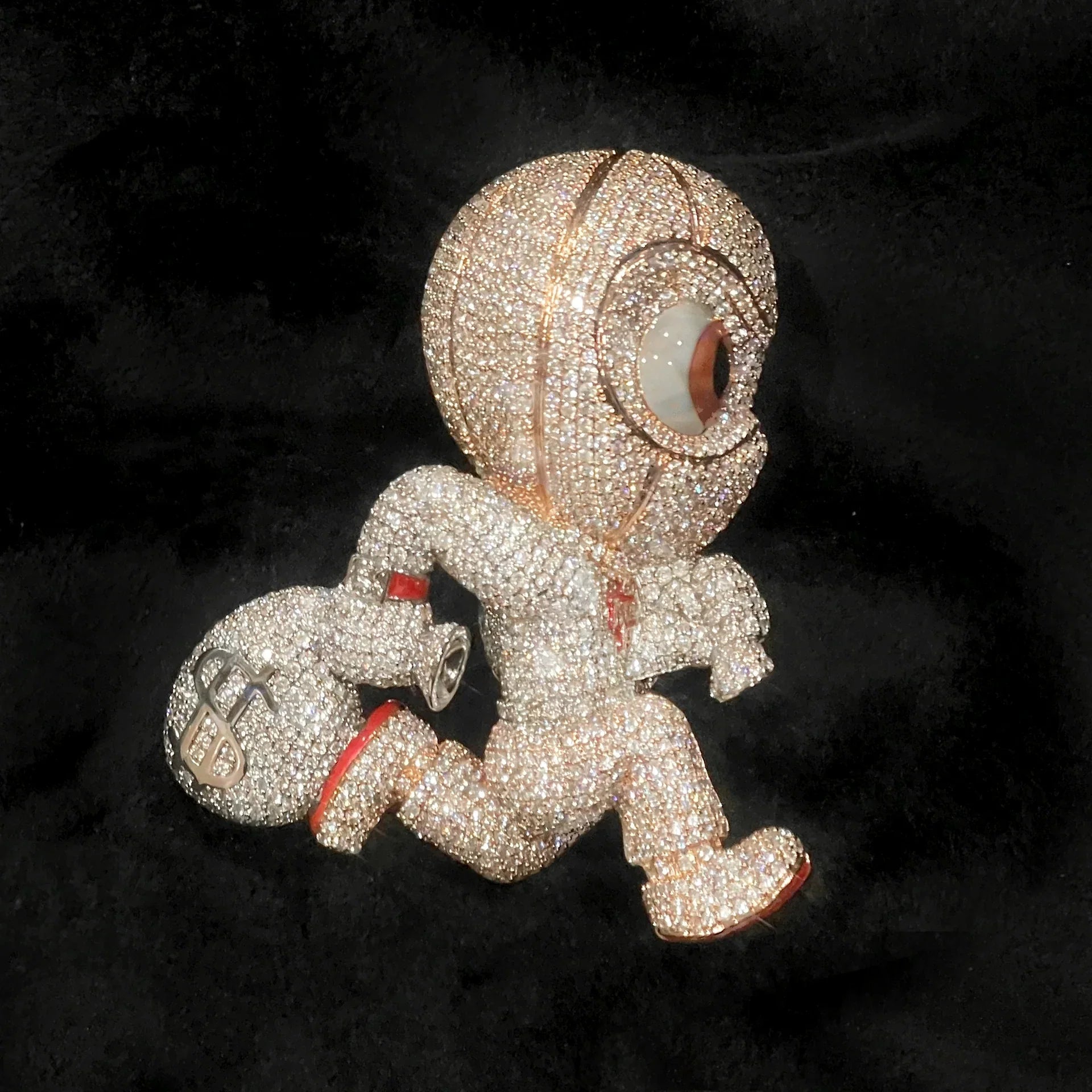 Street Style | Iced Out Masked Escape Thief Pendant