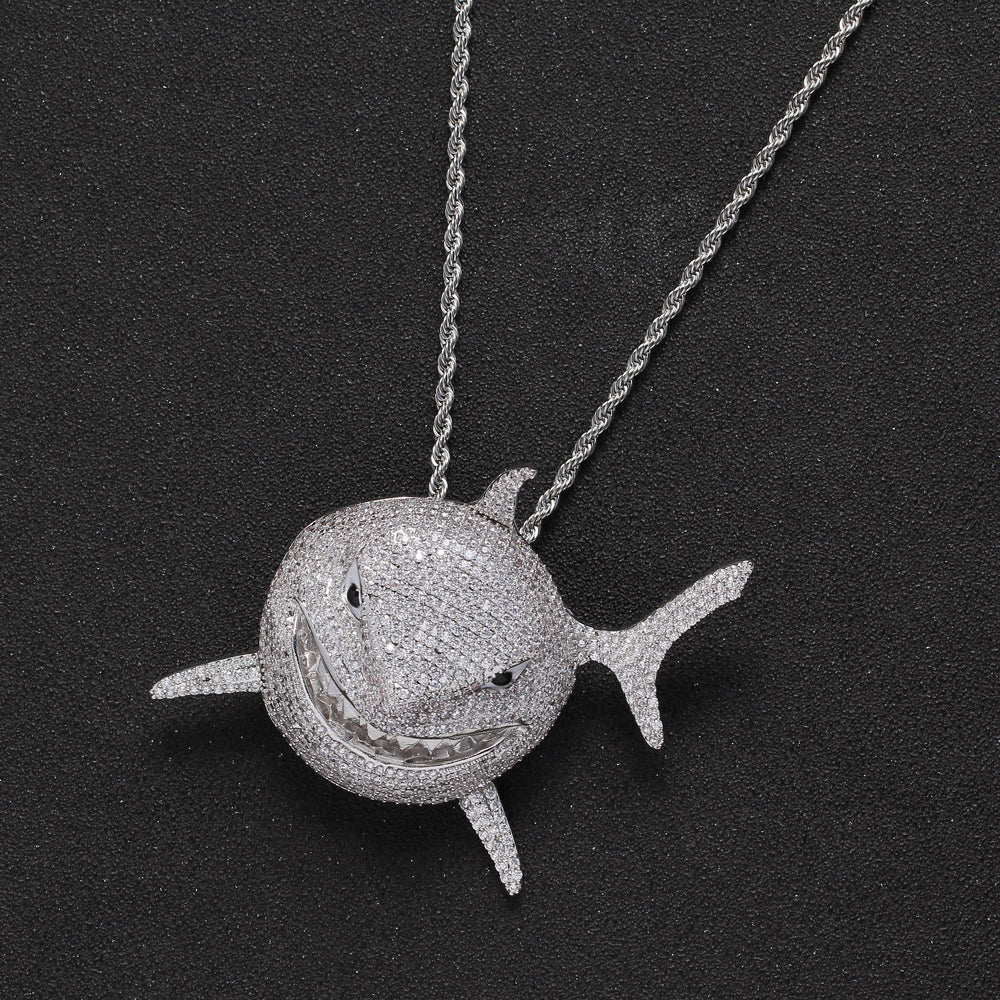 Hip Hop | "CZ Shark" Iced Out Pendant