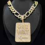 Iced Out ¡°One Way¡± Pendant