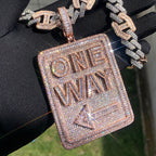 Iced Out ¡°One Way¡± Pendant