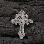 Hip Hop Rose Cross Pendant Jewelry for Men & Women