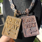 Iced Out ¡°One Way¡± Pendant