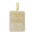 Iced Out ¡°One Way¡± Pendant