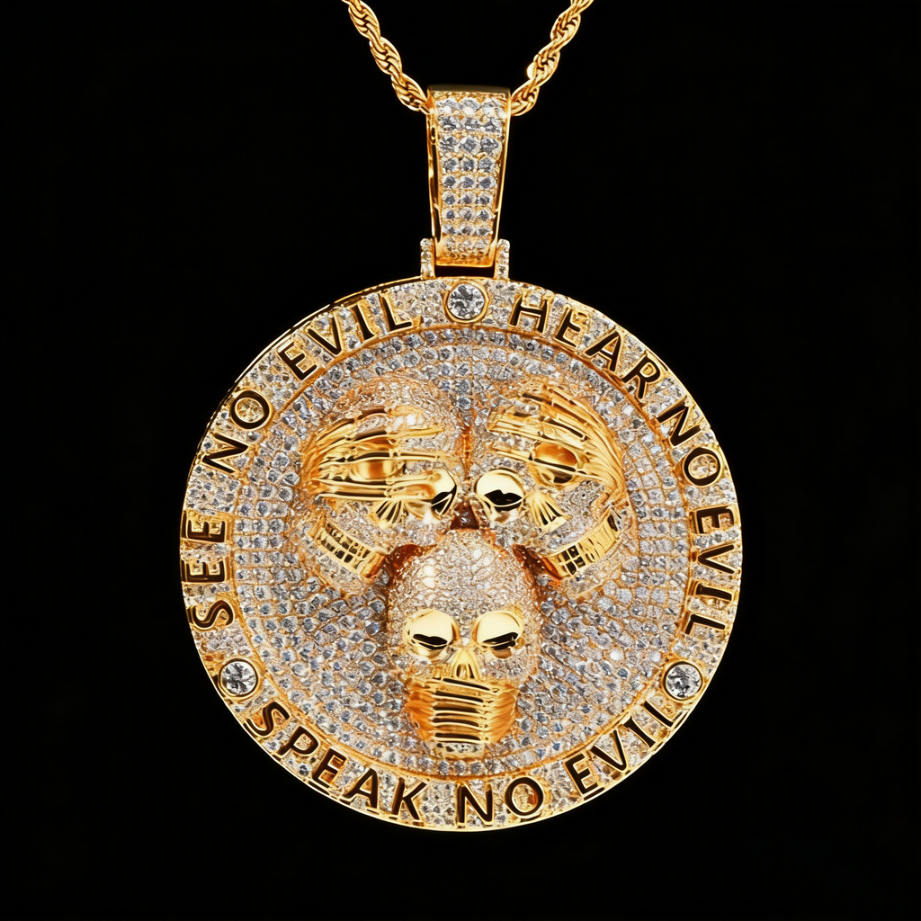 Street Style | ¡°Hear No Evil, See No Evil, Speak No Evil¡± Pendant