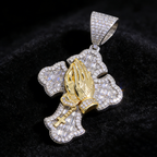 Gold Prayer Hands Pendant