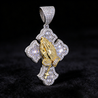 Gold Prayer Hands Pendant