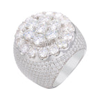 Hip-hop style men's moissanite ring—fully paved with stones, versatile and trendy.