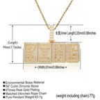 "Ha" Square Font — Double-Layer T-Square Zircon Mosaic Letter Pendant: Personalized, Creative, and Custom-Made