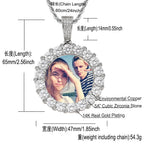 Hip-Hop DIY Personalized Couple'solid Photo Keepsake — Large Round Zircon S Photo Frame