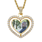 DIY Heart-Shaped Rotatable Double-Sided Photo Frame Pendant