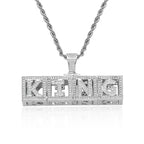 Hip-Hop Hollow Cube Letter Dice Modular Pendant — Custom Zircon-Inlaid, Personalized DIY Style