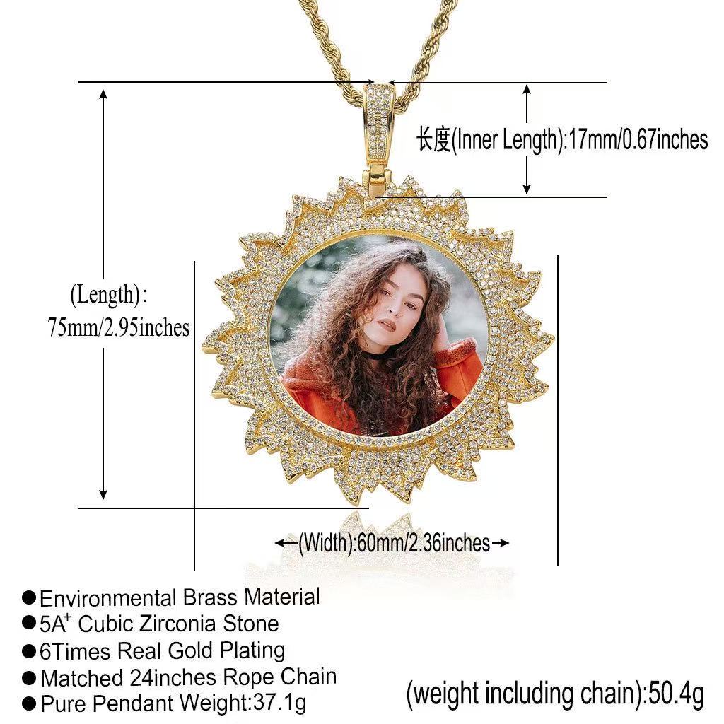 Memory Photo & Flower Locket Pendant