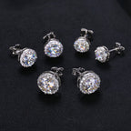 S925 Sterling Silver Earrings – Classic "Rock Candy" Style D-Color Moissanite Studs (Available in 0.5ct, 1ct, and 2ct)