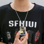 DIY Photo Keepsake Square Pendant — Solid Frame with Micro-Set Zirconia