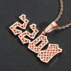 Hip-Hop Irregular Spliced Cursive Letter Pendant — Creative DIY