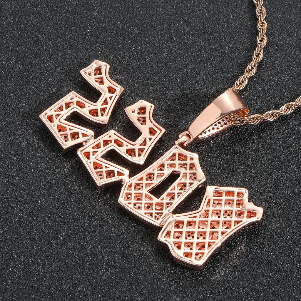 Hip-Hop Irregular Spliced Cursive Letter Pendant — Creative DIY