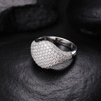 S925 Sterling Silver Moissanite Ring – Luxurious "Starry Sky" Style – Trendy Hip-Hop Design