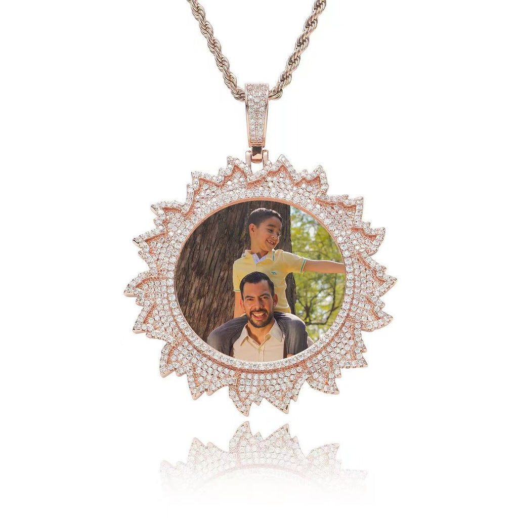 Memory Photo & Flower Locket Pendant