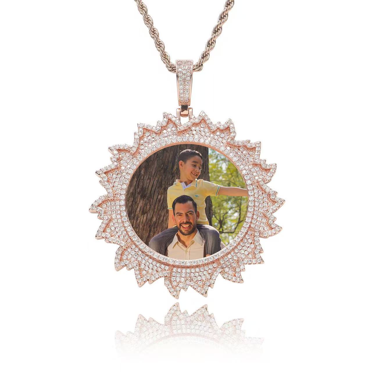 Memory Photo & Flower Locket Pendant