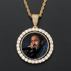 Rotatable Double-Sided Round Photo Locket Pendant — A Cherished Keepsake