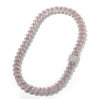 13mm Two-Tone Gemstone Cuban Chain
