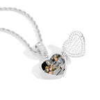 Hip-Hop Style Photo Frame Pendant — Trendy Small Flip-Open Heart-Shaped Photo Locket