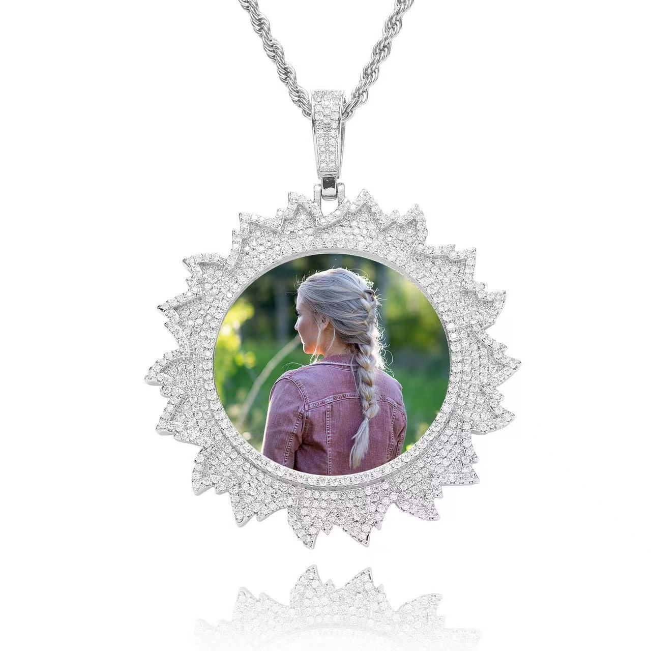Memory Photo & Flower Locket Pendant