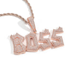 Hip-Hop Irregular Spliced Cursive Letter Pendant — Creative DIY