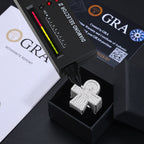 S925 Sterling Silver Moissanite Ring – Ankh Cross Design – Trendy Hip-Hop Men's Ring