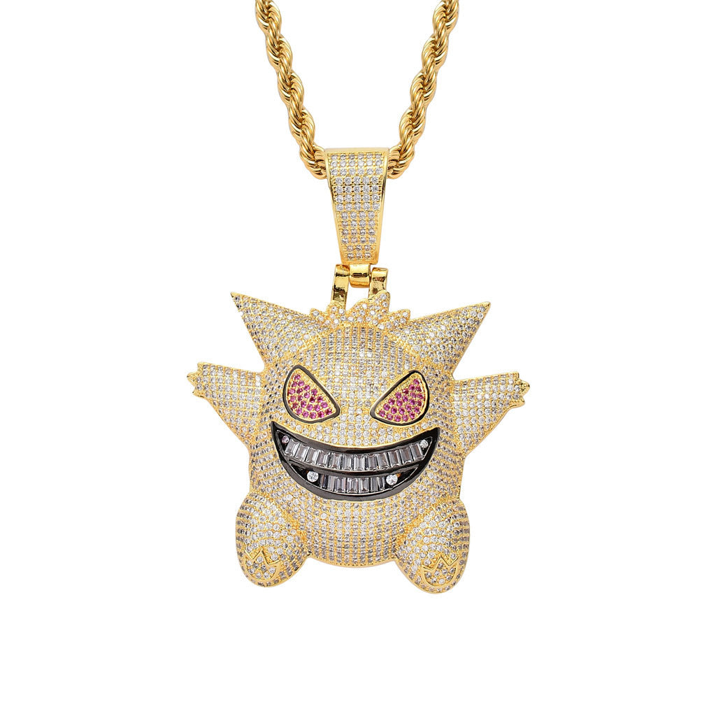Gengar Pokemon Pendant Set, Cartoon Pokemon Spirit Jewelry